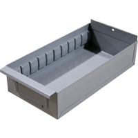 Interlok Boltless Shelving Shelf Box, Steel, 11-5/8" W x 12" D x 2-3/4" H, Light Grey TGS INDUSTRIEL