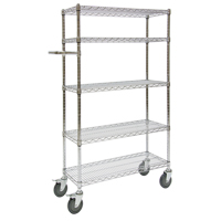 Push Cart, Chrome Plated, 30' x 60" x 14", 800 lbs. Capacity TGS INDUSTRIEL