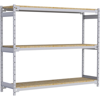 Wide Span Record Storage Shelving, Steel, 3 Shelves, 72" W x 18" D x 60" H TGS INDUSTRIEL