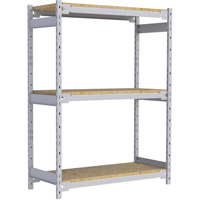 Wide Span Record Storage Shelving, Steel, 3 Shelves, 42" W x 18" D x 60" H TGS INDUSTRIEL