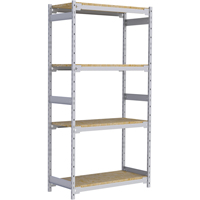 Wide Span Record Storage Shelving, Steel, 4 Shelves, 42" W x 18" D x 84" H RN004 | TGS INDUSTRIEL