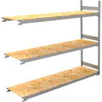 Wide Span Record Storage Shelving, Steel, 3 Shelves, 72" W x 18" D x 60" H, Add-On Kit TGS INDUSTRIEL