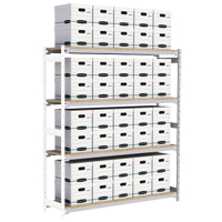 Wide Span Record Storage Shelving, Steel, 4 Shelves, 72" W x 18" D x 84" H, Add-On Kit TGS INDUSTRIEL