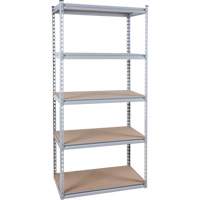 Heavy-Duty Shelving, Steel, Boltless, 1200 lbs. Capacity, 36" W x 72" H x 18" D TGS INDUSTRIEL