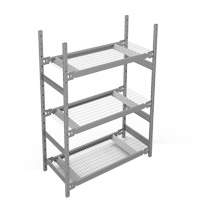 Wide Span Storage Shelving, Steel, Boltless, 1340 lbs. Capacity, 42" W x 60" H x 18" D TGS INDUSTRIEL
