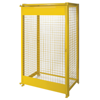 Gas Cylinder Cabinets, 10 Cylinder Capacity, 44" W x 30" D x 74" H, Yellow TGS INDUSTRIEL
