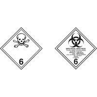 &eacute;tiquettes d'exp&eacute;dition TMD, Classe 6,1, Substances toxiques, Papier TGS INDUSTRIEL