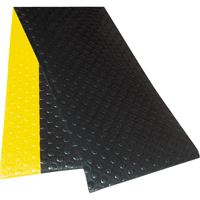 Tapis &agrave; surface &agrave; bulles Sof-Tred No 417 avec Dyna-Shield, &agrave; bulles, 3' x 12' x 1/2", Noir/Jaune, PVC TGS INDUSTRIEL