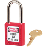 Cadenas Zenex, Cadenas de s&eacute;curit&eacute;, Cl&eacute;s diff&eacute;rentes, Thermoplastique, Largeur de 1-1/2" TGS INDUSTRIEL