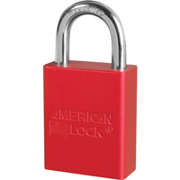 American Lock&reg; Safety Padlock, Red, Keyed Alike, Aluminum, 1-1/2" Width TGS INDUSTRIEL
