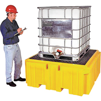 GRV Spill Pallet Plus sans drain, Capacit&eacute; de d&eacute;versement 365 gal. US, 62" x 62" x 28" TGS INDUSTRIEL