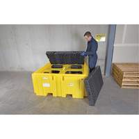 GRV Spill Pallet Plus sans drain, Capacit&eacute; de d&eacute;versement 365 gal. US, 62" x 62" x 28" TGS INDUSTRIEL