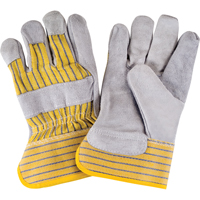 Gants d'ajusteur de premi&egrave;re qualit&eacute;, Grand, Paume en Cuir de vache refendu, Doublure en Coton TGS INDUSTRIEL