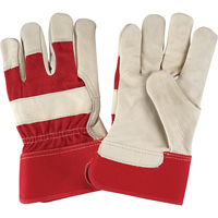 Gants d'ajusteur &agrave; paume s&egrave;che de premi&egrave;re qualit&eacute;, Grand, Paume en Cuir fleur de vache, Doublure en Coton TGS INDUSTRIEL