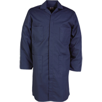 Lab Coat, Poly-Cotton, 46, Navy Blue TGS INDUSTRIEL