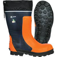 Bottes de s&eacute;curit&eacute; pour scie &agrave; chaîne Bushwhacker, Caoutchouc, Embout Acier, Pointure 6, Semelle R&eacute;sistant aux perforations TGS INDUSTRIEL