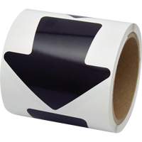 D&eacute;calcomanie en couleur pour le marquage des planchers, Fl&egrave;che, 4" lo x 4" la, Noir, Vinyle TGS INDUSTRIEL