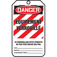 Lockout Tags, Cardstock, 3-1/8" W x 5-7/8" H, French TGS INDUSTRIEL