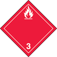 TDG Shipping Labels, Class 3, Flammable Liquids, Vinyl TGS INDUSTRIEL
