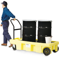 Chariots Poly-Spillcart, 66,5" lo x 29" la x 43,9" h, Cap. de d&eacute;versement 57 gal. US TGS INDUSTRIEL