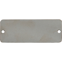 &eacute;tiquettes vierges, Acier inoxydable, 2" la x 1" h TGS INDUSTRIEL