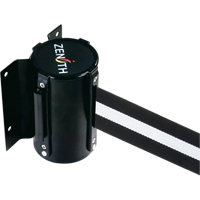 Barri&egrave;re &agrave; fixation murale, Acier, Fixation par vis, 7', Ruban Noir/Blanc TGS INDUSTRIEL
