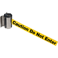 Barri&egrave;re &agrave; fixation murale, Acier, Fixation par vis, 7', Ruban Jaune TGS INDUSTRIEL