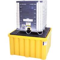 Palette antid&eacute;versement avec drain Ultra-IBC Spill Pallet , Capacit&eacute; de d&eacute;versement 400 gal. US, 58,75" x 58,75" x 33" TGS INDUSTRIEL