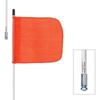 Tiges de s&eacute;curit&eacute; robustes Safety Whip, Fixation Filet&eacute;, Hauteur 5', Orange TGS INDUSTRIEL