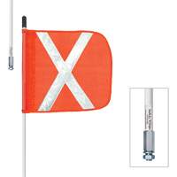 Tiges de s&eacute;curit&eacute; robustes Safety Whip, Fixation Filet&eacute;, Hauteur 5', Orange TGS INDUSTRIEL