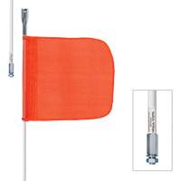 Tiges de s&eacute;curit&eacute; robustes Safety Whip, Fixation Filet&eacute;, Hauteur 5', Orange TGS INDUSTRIEL