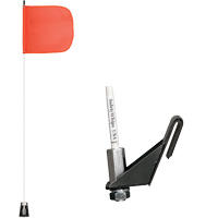 Safety Whip&reg; Light-Duty Whips, Window Mount, 5' High, Orange TGS INDUSTRIEL