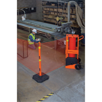 Portable Safety Zone, 100' L, Steel, Orange TGS INDUSTRIEL