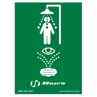Enseigne douche/douche oculaire d'urgence, 24" x 18", Plastique, Pictogramme TGS INDUSTRIEL