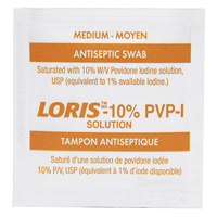 Traitement de pr&eacute;paration a&agrave; la povidone iod&eacute;e, Serviette, Antiseptique TGS INDUSTRIEL