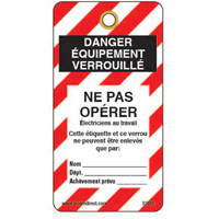 Lockout Tags, Plastic, 3" W x 5-3/4" H, French TGS INDUSTRIEL