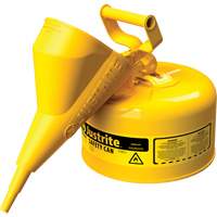 Bidons s&eacute;curitaires, Type I, Acier, 2,5 gal. US, Jaune, Homologu&eacute; FM/List&eacute; UL/ULC TGS INDUSTRIEL