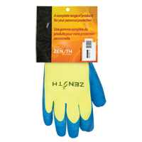 Gants haute visibilit&eacute; doubl&eacute;s d'acrylique de caoutchouc naturel, 10, R&ecirc;vetement Latex de caoutchouc, Calibre 7, Enveloppe en Acrylique TGS INDUSTRIEL