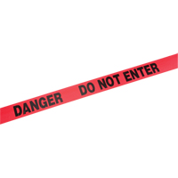 Rubans standards pour barricades, Anglais, 3" la x 1000' lo, 2 mils, Rouge TGS INDUSTRIEL