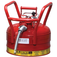 Bidons s&eacute;curitaires D.O.T. de AccuFlow, Type II, Acier, 2,5 gal. US, Rouge, Homologu&eacute; FM TGS INDUSTRIEL