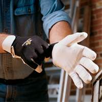 Gants antivibrations Air Glove, Taille Moyen, Paume Cuir perl&eacute; TGS INDUSTRIEL