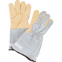 Standard-Duty Snug Wrist Work Gloves, Large, Grain Cowhide Palm TGS INDUSTRIEL