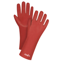 Gants rouges &agrave; fini doux r&eacute;sistants aux produits chimiques, Taille 9, 14" lo, PVC, Doublure en Interlock, 47-mil TGS INDUSTRIEL