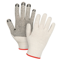 Lightweight Dotted String Knit Gloves, Poly/Cotton, Single Sided, 7 Gauge, Small TGS INDUSTRIEL