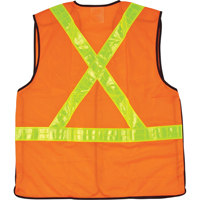 Veste de s&eacute;curit&eacute; pour la circulation d&eacute;tachable en cinq points, Orange haute visibilit&eacute;, Grand, Polyester TGS INDUSTRIEL