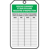 &eacute;tiquettes de s&eacute;curit&eacute; d'inspection et de contr&ocirc;le de l'&eacute;tat de l'&eacute;quipement, Papier cartonn&eacute;, 3-1/8" la x 5-7/8" h, Français TGS INDUSTRIEL