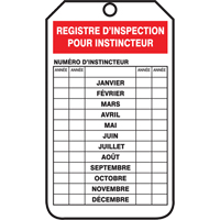 &eacute;tiquettes de s&eacute;curit&eacute; d'inspection et de contr&ocirc;le de l'&eacute;tat de l'&eacute;quipement, Plastique, 3-1/8" la x 5-7/8" h, Français TGS INDUSTRIEL