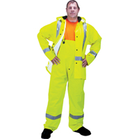 RZ900 Premium Traffic Rain Suit, Polyester, Small, High Visibility Lime-Yellow TGS INDUSTRIEL