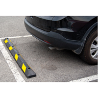Parking Curb, Rubber, 6' L, Black/Yellow TGS INDUSTRIEL