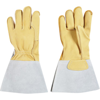 Gants pour monteur de lignes, Grand, Paume en Cuir fleur de vache, Doublure en Coton TGS INDUSTRIEL